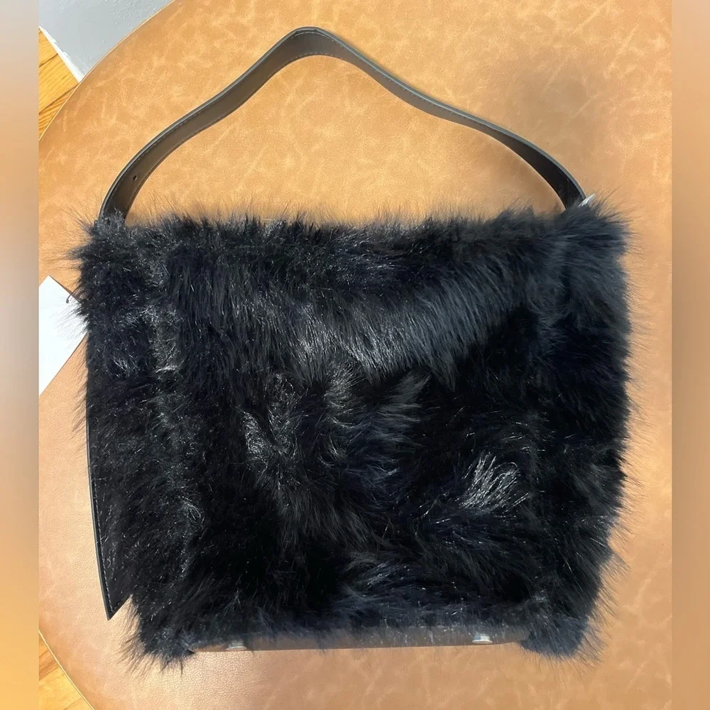 TREND NEW ! ZARA LUXURY FAUX FUR BAG